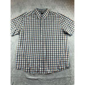 Cutter‎ & Buck Short Sleeve Plaid Button Down Shirt Colorful Men's SIze M